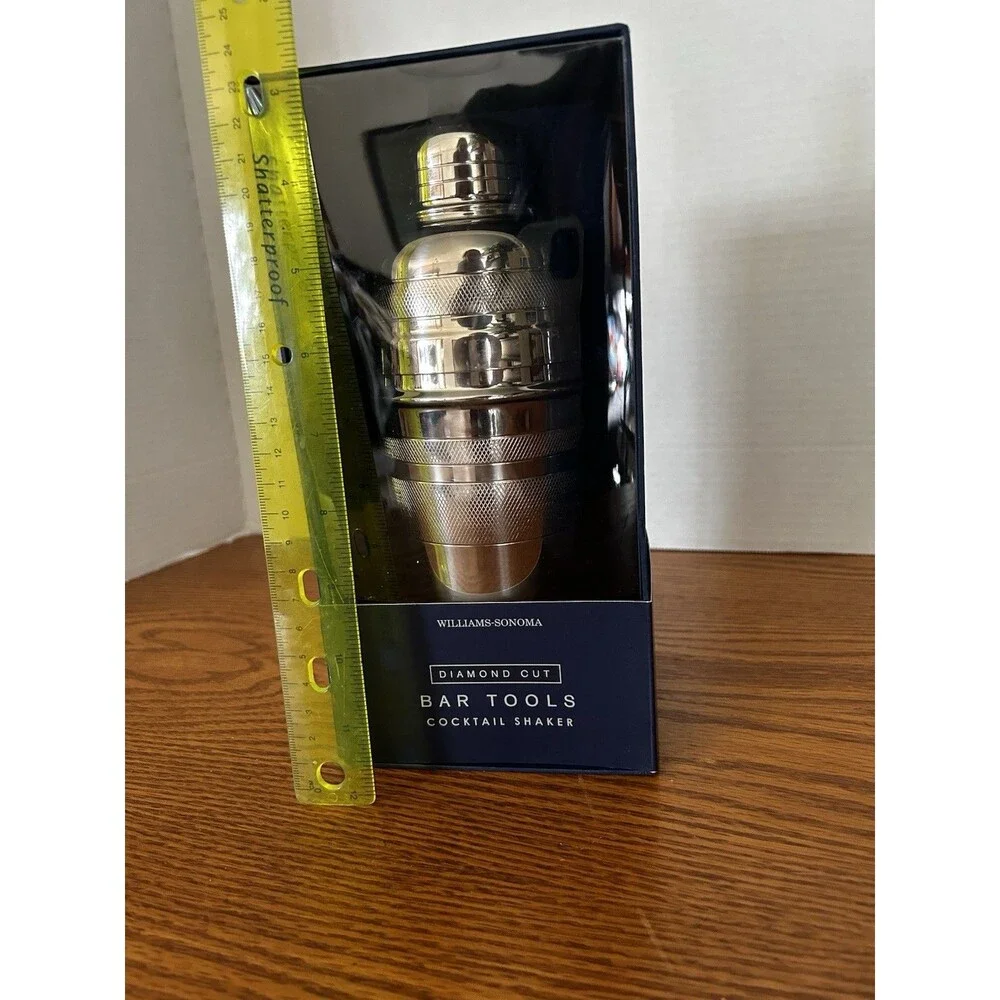 Williams Sonoma Diamond Cut Cocktail Shaker NOS